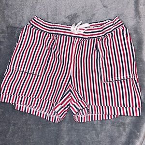 Red white and blue striped kid shorts